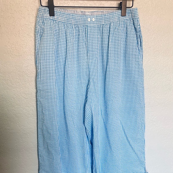 Aerie Light Blue Checkered Lounge Pants - Picture 1 of 4